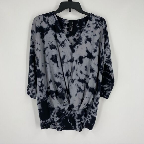 Bobi Women’s V Neck Tie Front Tye Die Blouse size S - Picture 1 of 3